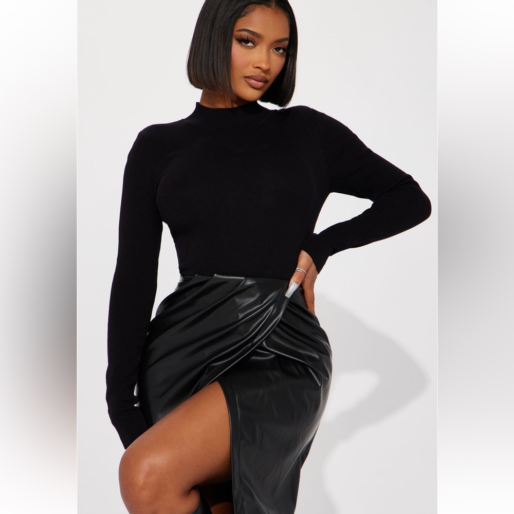 Faux Leather Maxi Dress M